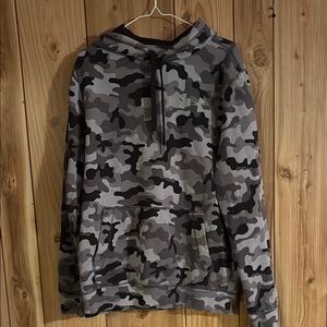 Under Armour Gray and Black Camouflage Sweatshirt